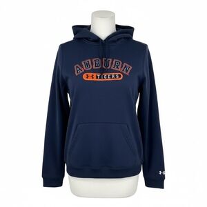 Under Armour Auburn Tigers Hoodie Navy Blue Sweatshirt Women Size Large